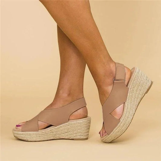 Comfortable Orthopaedic Wedge Espadrilles - Clara