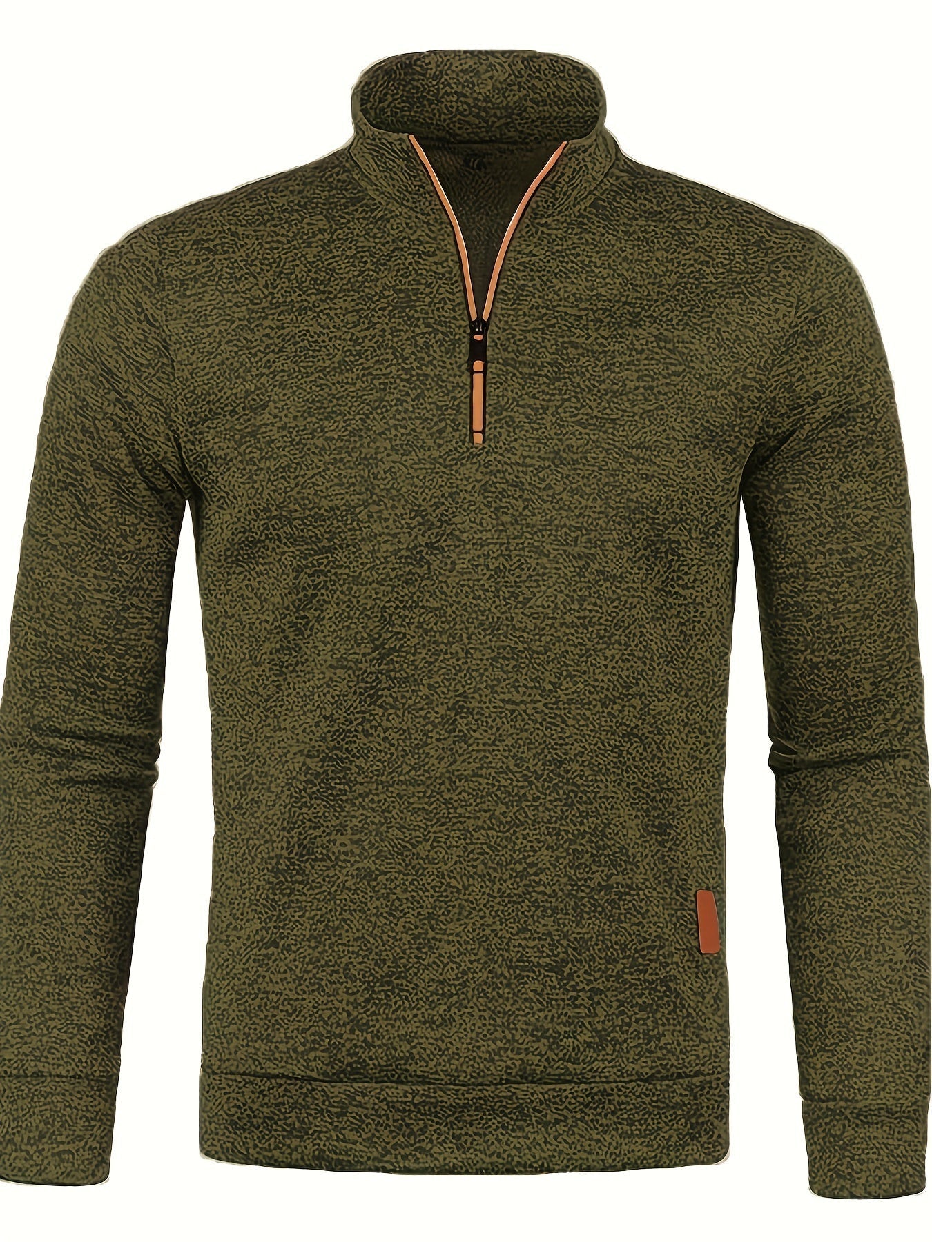 Men's pullover with neck zip for autumn & winter - Matteo
