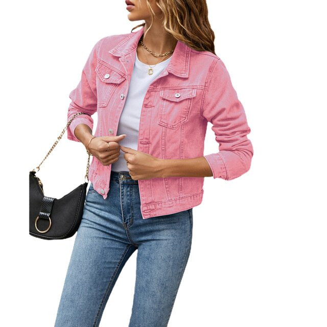 Trendy women's denim jacket with comfortable fit – Autumn Magic Malina
