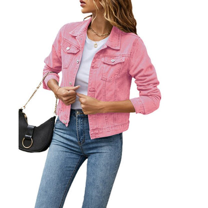 Trendy women's denim jacket with comfortable fit – Autumn Magic Malina