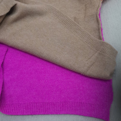 Impressive Color Block Knitted Sweater - AutumnVibe