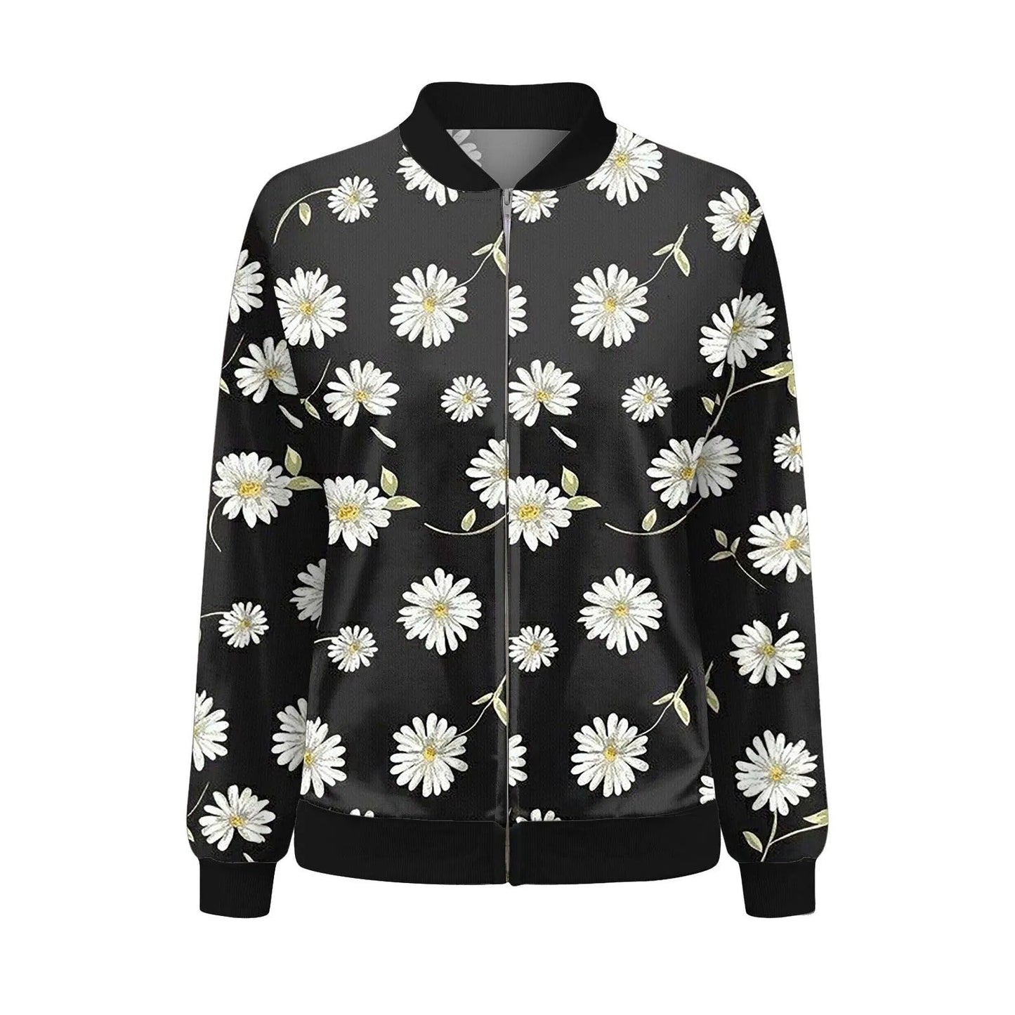 Women's autumn jacket with delicate floral pattern – Fiora