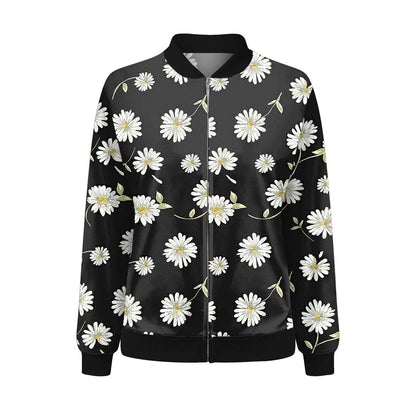Women's autumn jacket with delicate floral pattern – Fiora