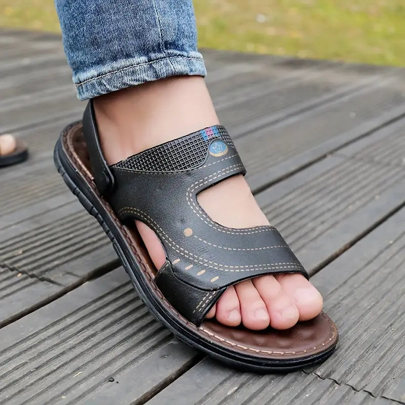 Stylish men's sandals with a heel strap – Strider