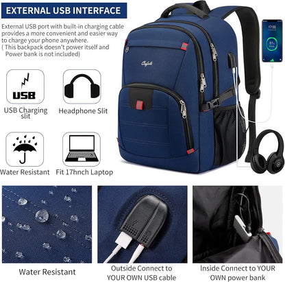 Waterproof laptop backpack with USB port and anti-theft design – TechPro
