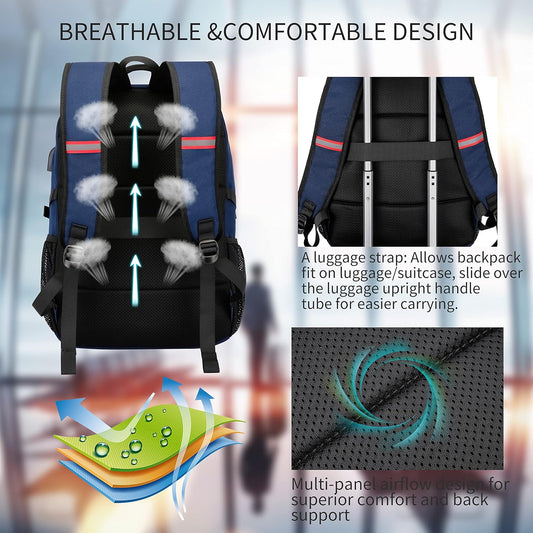 Waterproof laptop backpack with USB port and anti-theft design – TechPro