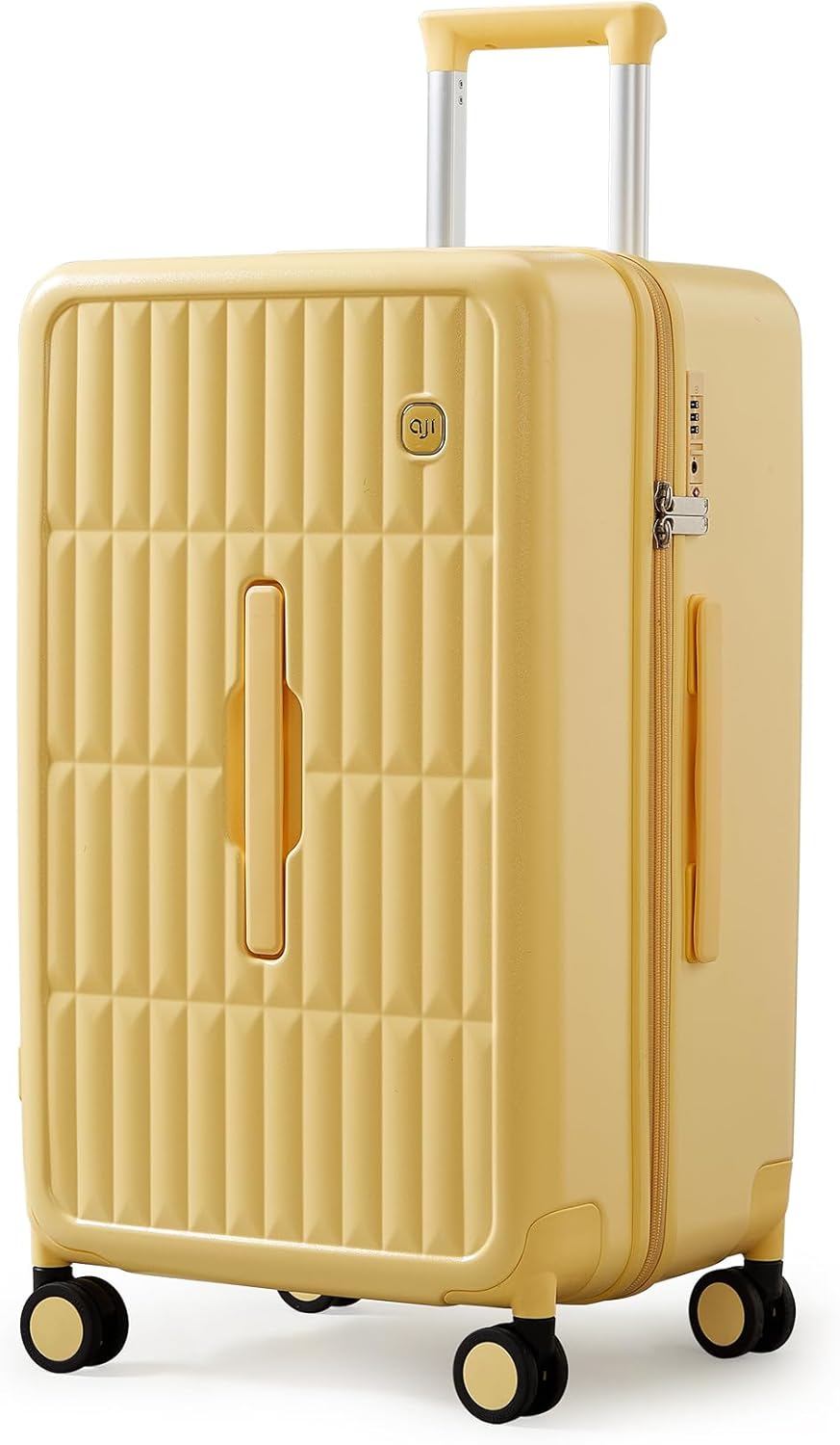 Large hard-shell suitcases with 8 spinner wheels