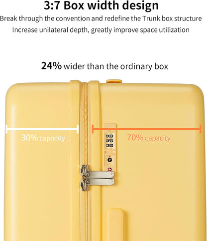 Large hard-shell suitcases with 8 spinner wheels