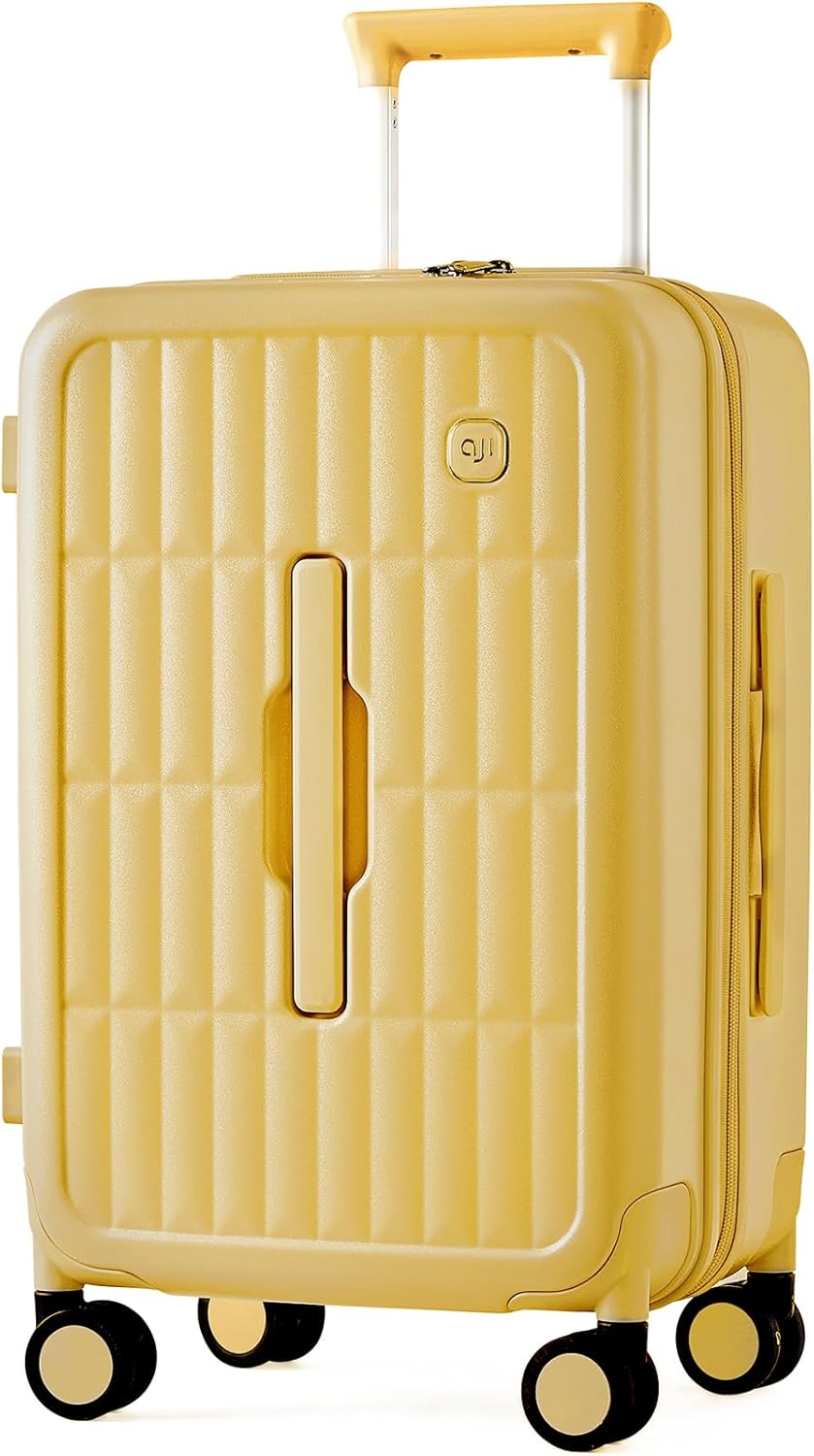 Large hard-shell suitcases with 8 spinner wheels