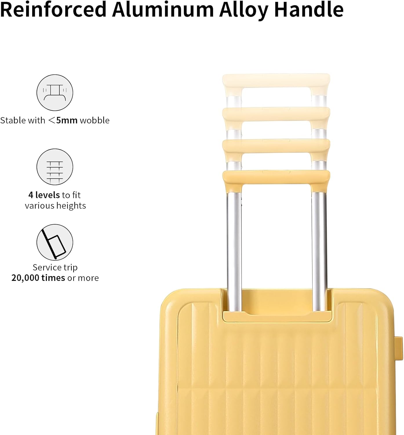 Large hard-shell suitcases with 8 spinner wheels