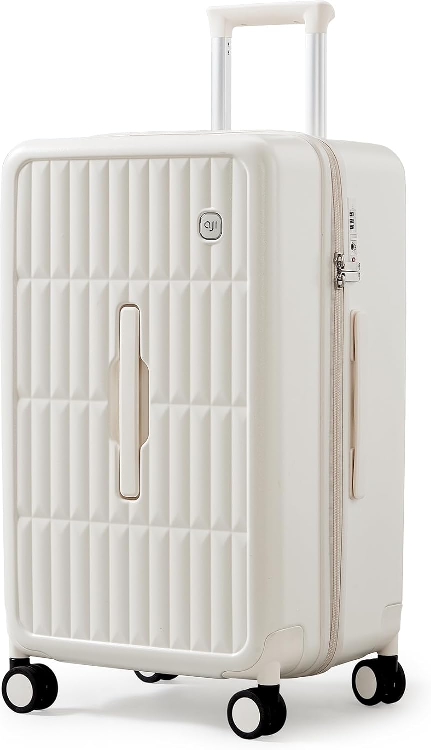 Large hard-shell suitcases with 8 spinner wheels