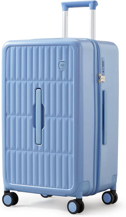 Large hard-shell suitcases with 8 spinner wheels