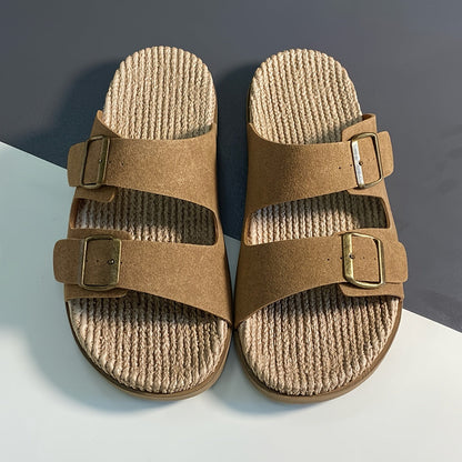 Stylish men's summer slip-ons with adjustable straps - GripStep