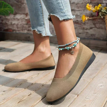 Autumn orthopaedic women's ballet flats with comfort sole & classic design – Mia