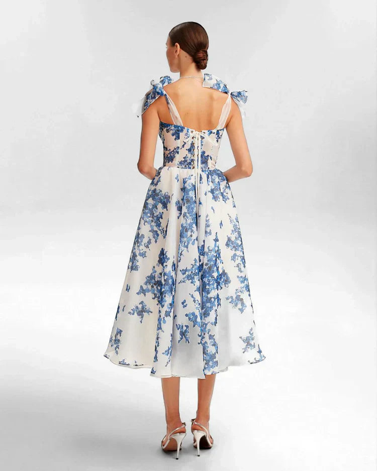 Enchanting Blue Flower Dress - Luna