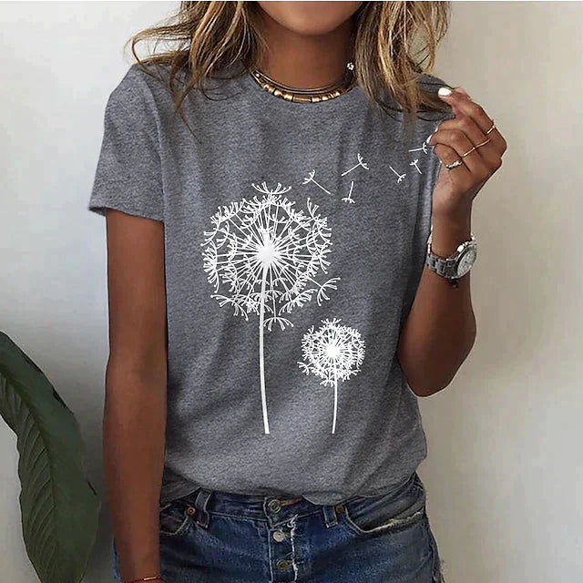 Comfortable women's t-shirt with round neck & soft fabric – Rhea