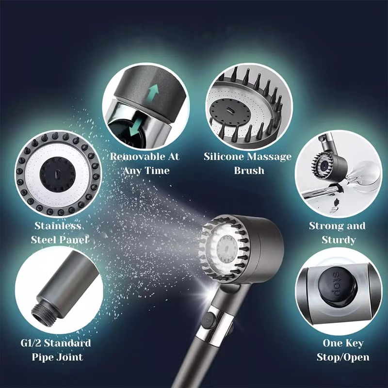 Filtered Shower Head with 5 Filters 4