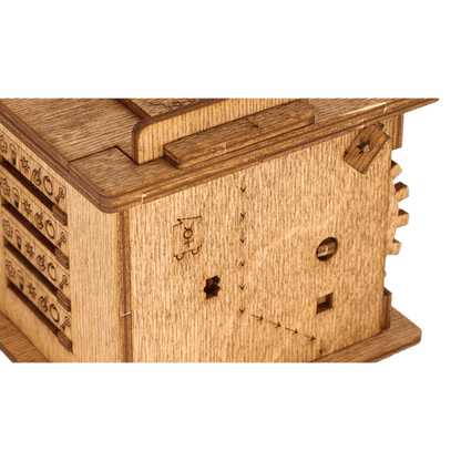 Interactive Wooden Escape Puzzle Box – MindVault