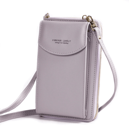 Compact PU leather shoulder bag with an adjustable strap.