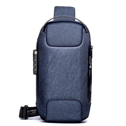 Compact waterproof men's crossbody bag – anti-theft with USB charging port
