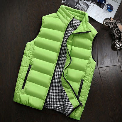 Water-repellent & Lined Men's Gilet with Stand-up Collar – Henrik Autumn Edition