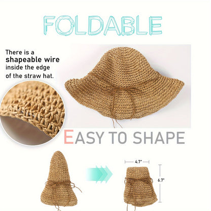 Crocheted Boho Straw Hat for Summer Trips – Elouan