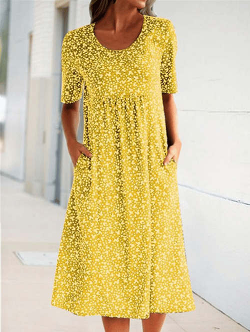 Stylish Floral Print Dress - Eva | The Perfect Light Summer Dress!