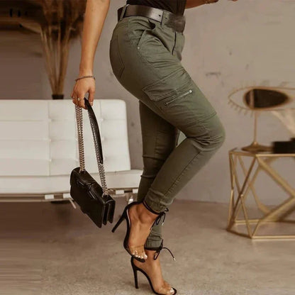 Ladies Cargo Jeans with Elastic Cuffs – Nadine
