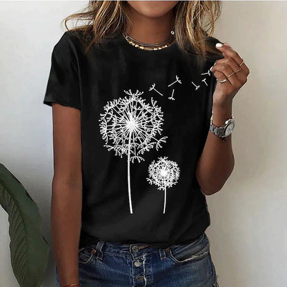Comfortable women's t-shirt with round neck & soft fabric – Rhea