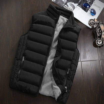 Water-repellent & Lined Men's Gilet with Stand-up Collar – Henrik Autumn Edition