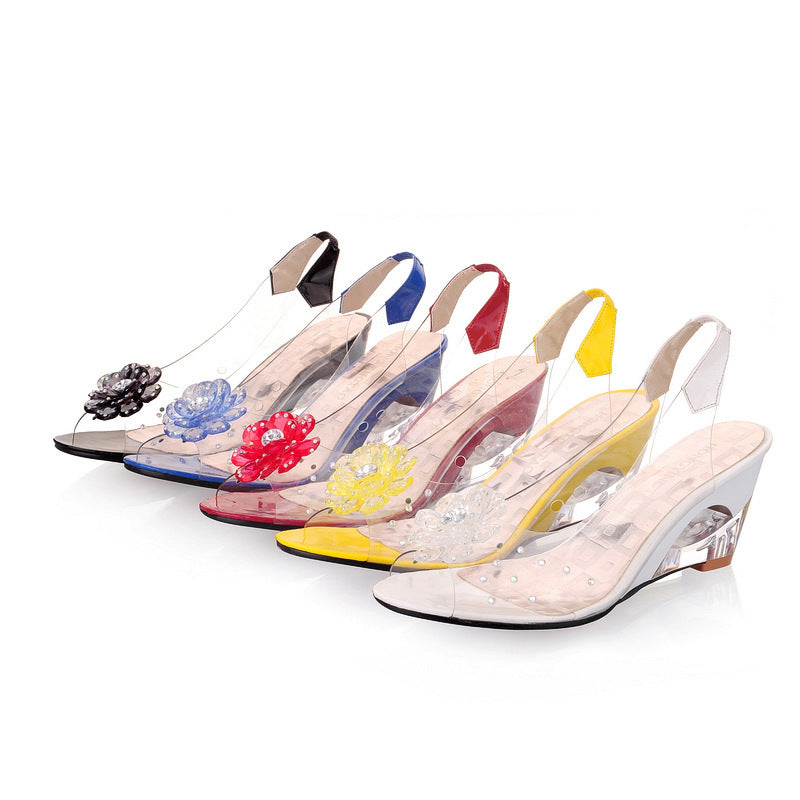 Sparkling wedge sandals – Sofia