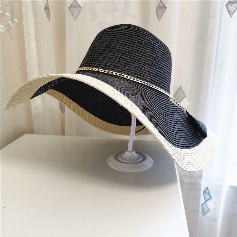 Ladies' summer hat with wide brim and UV protection – Lily