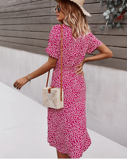 Boho Flower Midi Dress - Isla