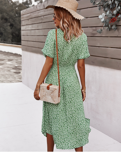Boho Flower Midi Dress - Isla