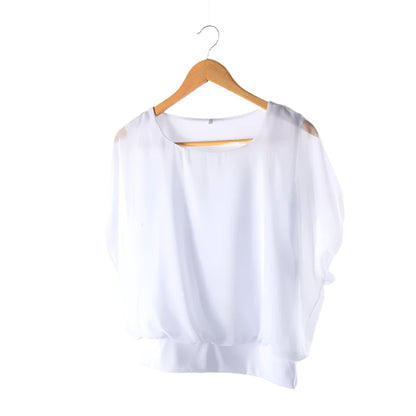 Ladies' chiffon blouse with ruffled sleeves – Ariana