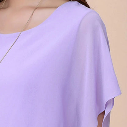 Ladies' chiffon blouse with ruffled sleeves – Ariana
