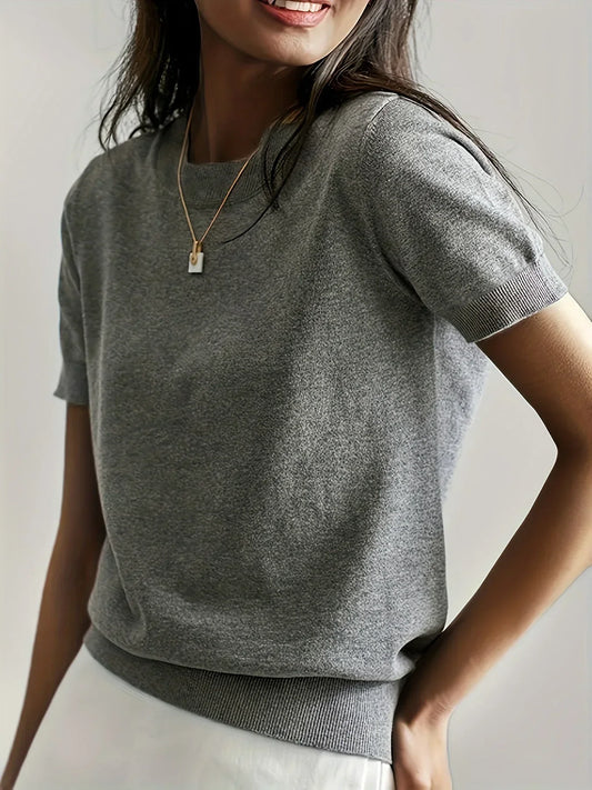 Ladies Short Sleeve Spring Sweater – Mila