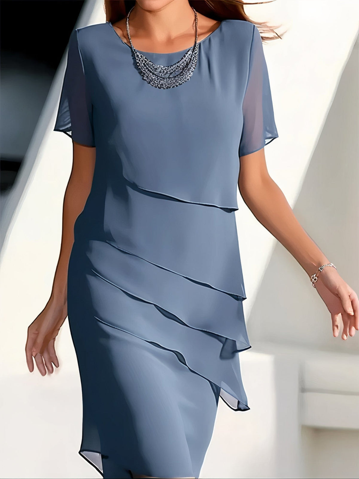 Autumn chiffon dress – Mirella
