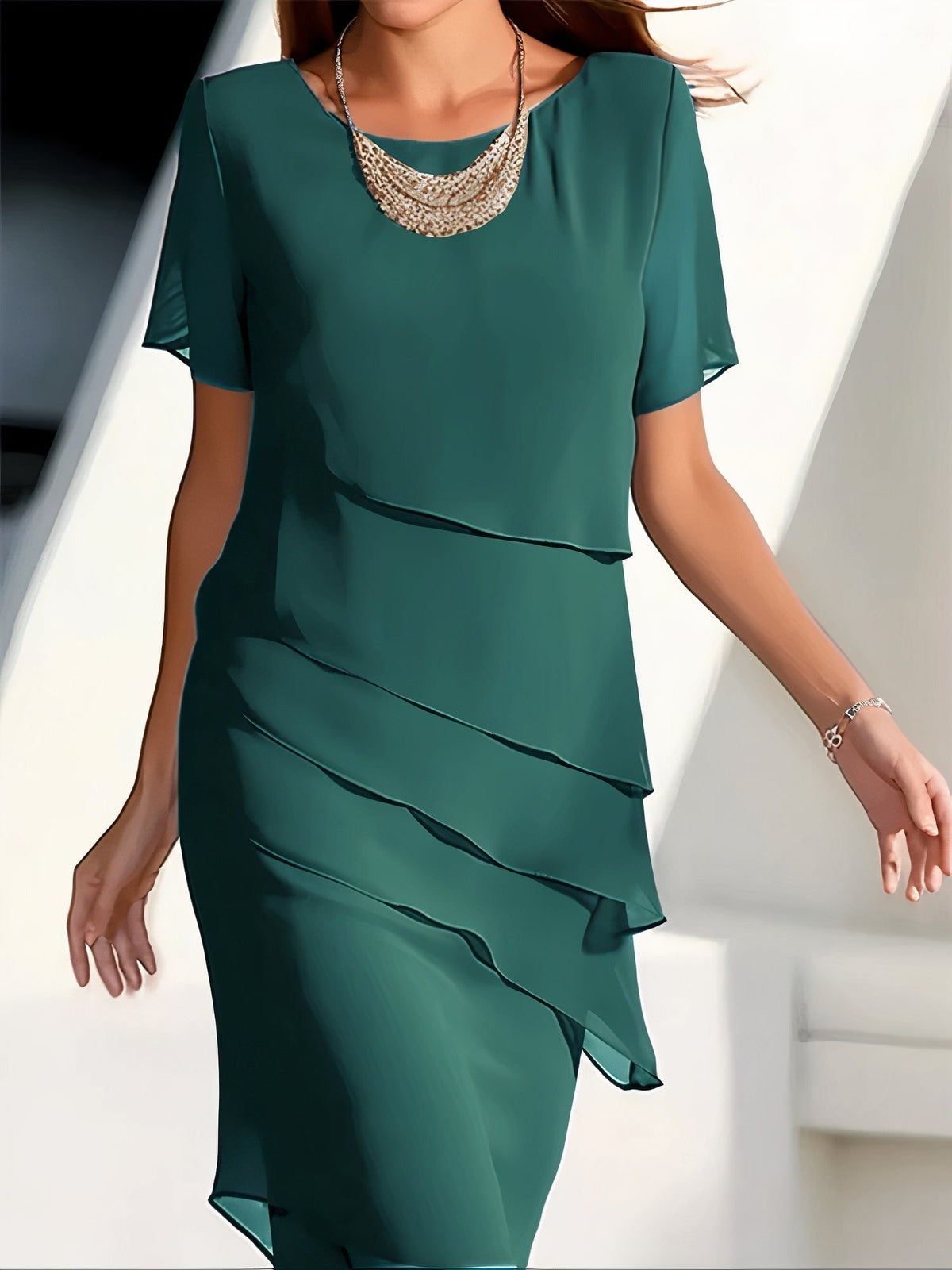 Autumn chiffon dress – Mirella