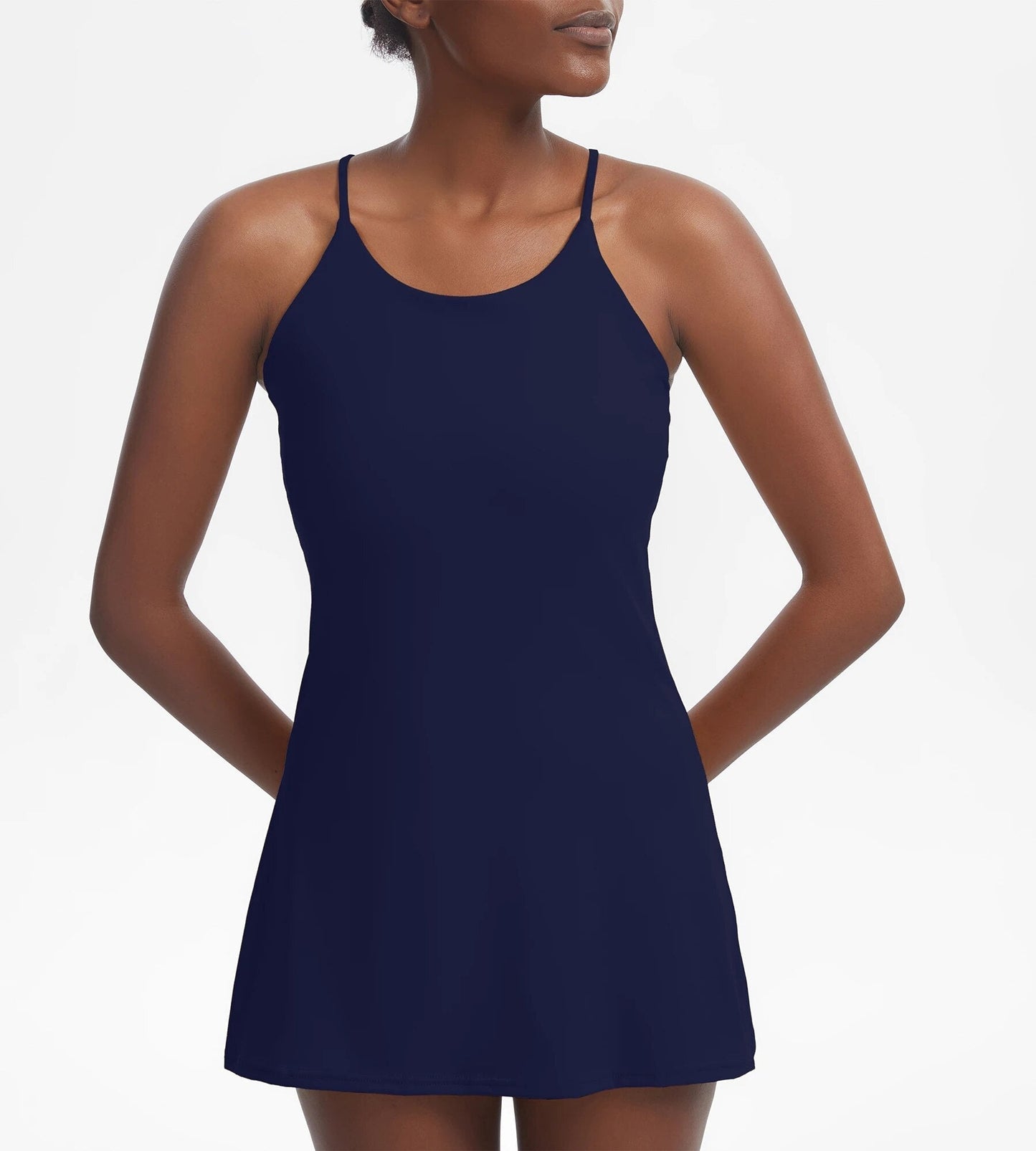 Active sports dress with integrated shorts and pockets – Liana