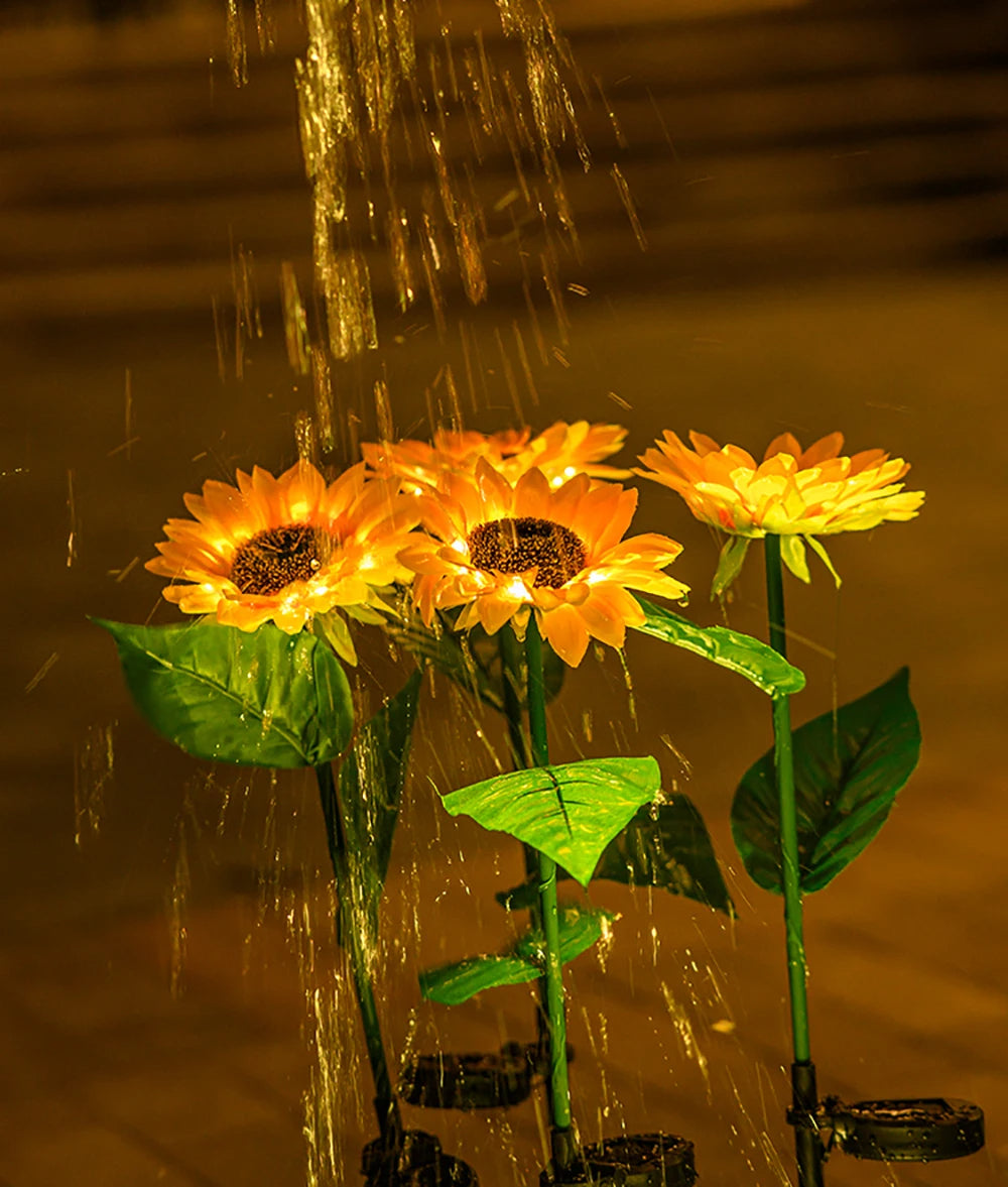 SolarBloom Waterproof Solar - Powered Sunflower Lamp