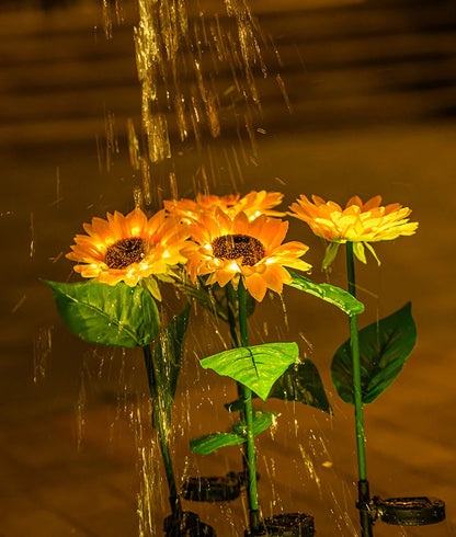 SolarBloom Waterproof Solar - Powered Sunflower Lamp