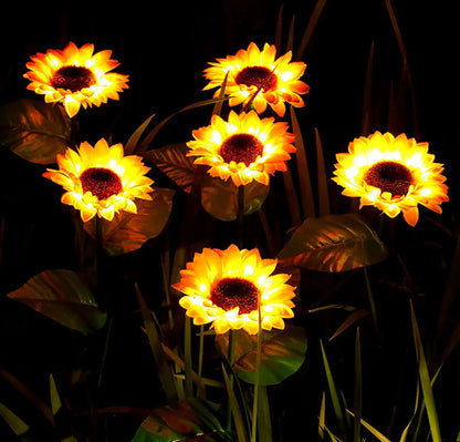 SolarBloom Waterproof Solar - Powered Sunflower Lamp