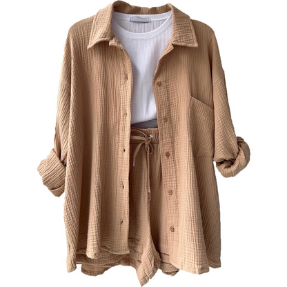 Trendy Cotton Summer Suit Ladies – Faylin