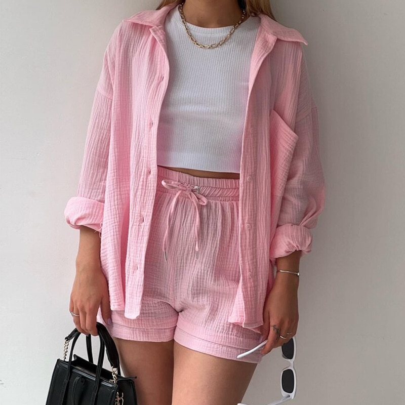 Trendy Cotton Summer Suit Ladies – Faylin