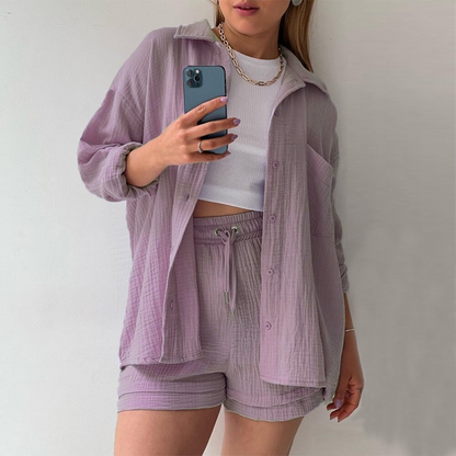 Trendy Cotton Summer Suit Ladies – Faylin