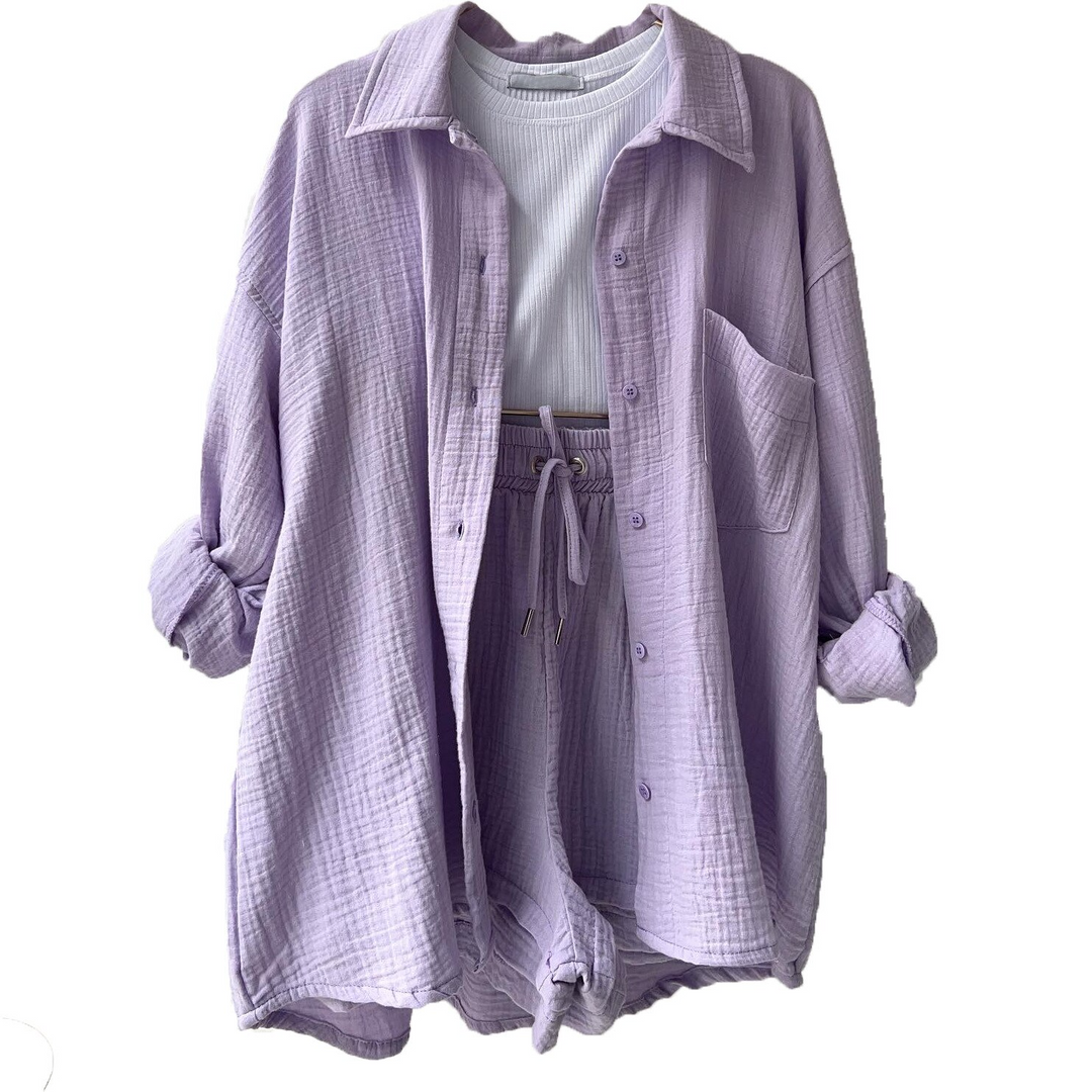 Trendy Cotton Summer Suit Ladies – Faylin