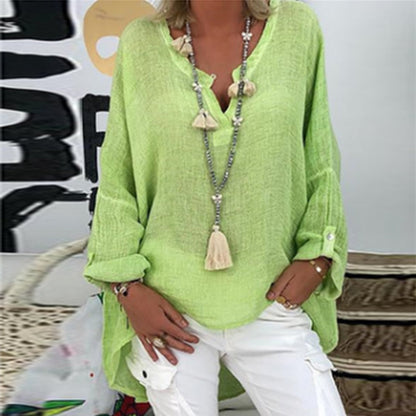 Stylish women's linen blouse – Elodie
