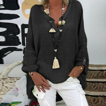Stylish women's linen blouse – Elodie