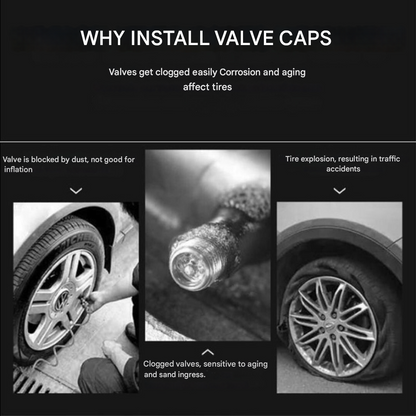 Brand Valve Caps Set (4 Pieces) - WheelTops